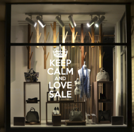 SALE raamsticker 17 - KEEP CALM AND LOVE SALE