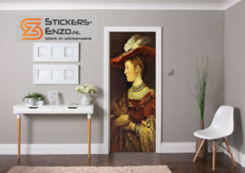 Deursticker rembrandt saskia