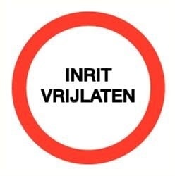 Sticker Inrit vrijlaten Ø 20cm (art.nr. 3232.B1)