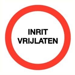 STICKER Inrit vrijlaten Ø 20cm Art.nr. 0157S