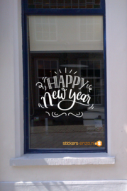 Feestdagen Raamsticker 12 - HAPPY NEW YEAR - 63,5 X 55 CM