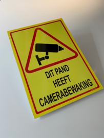 Bordje ' DIT PAND HEEFT CAMERABEWAKING' - GROOT - Art.nr.0054B