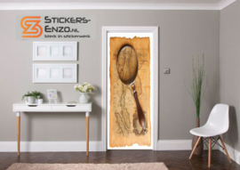 Deursticker oude landkaart