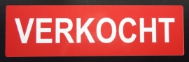 Sticker opdruk  "VERKOCHT" 40x10cm - Art.nr.0014