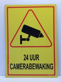 Sticker ' 24 UUR CAMERABEWAKING' - GROOT - Art.nr.0053S