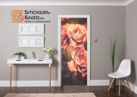 Deursticker nostalgische rozen