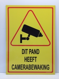 Sticker ' DIT PAND HEEFT CAMERABEWAKING' - GROOT - Art.nr.0054S