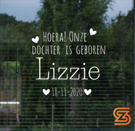 Geboorte Raamsticker 2