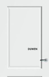 Sticker (losse letters) opschrift "DUWEN"