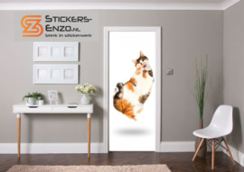 Deursticker karate kat