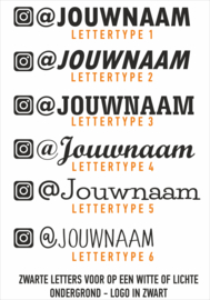 Instagram naamsticker 1 met eigen tekst