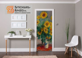 Deursticker Monet zonnebloemen
