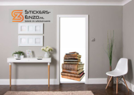 Deursticker stapel boeken
