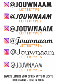 Instagram naamsticker 3 met eigen tekst