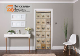 Deursticker ladenkast