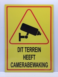 Sticker ' DIT TERREIN HEEFT CAMERABEWAKING' - GROOT - Art.nr. EF0055S