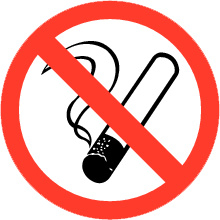 Pictogramsticker Roken verboden ⌀ 15 cm - art.nr. 0098-1