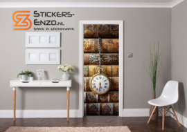 Deursticker boeken met zakhorloge
