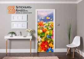 Deursticker Monet bloemen