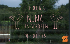 Geboorte Raamsticker 4