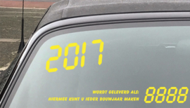 AUTOMOTIVE STICKERS 13 - SET VAN 25X 4 CIJFERS T.B.V. BOUWJAAR