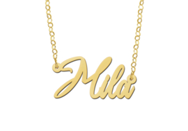 Zilveren Vergulde Naamketting Mila | Names4ever