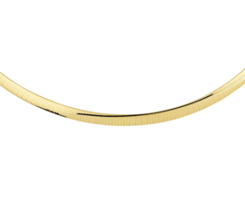 Goudkleurig Omega 4,0 mm 42 + 3 cm Collier van Zilver