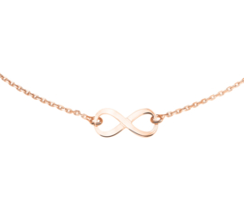 Roségoudkleurig Collier van Zilver met Infinity Hanger