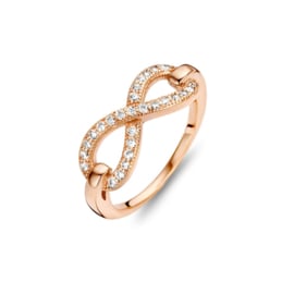 New Bling Roségoudkleurige Infinity Ring met Zirkonia’s