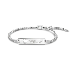 Names4ever Baby Graveer Armbandje van Zilver | Lengte 11+2 cm