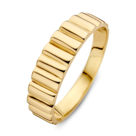 Excellent Jewelry Gouden Dames Ring Ribbels