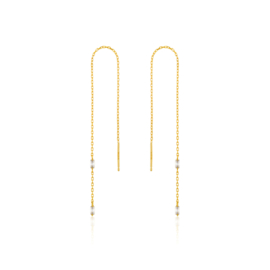 Goudkleurige Glow Threader Earrings van Ania Haie