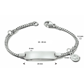 Graveerarmband met Sterrenbeeld Plaat van Zilver 16 – 18 cm