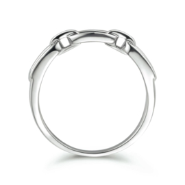 Ring met Schakelmotief van Zilver 4,0 mm