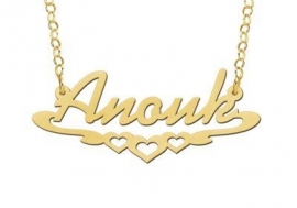 Names4ever Vergulde Anouk Naamketting