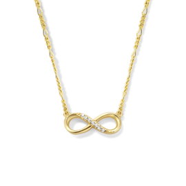 Zilveren Verguld Collier Infinity met Zirkonia