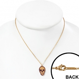 Roségoud Skull Hanger + Ketting