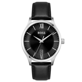 BOSS DAPPER Zwart Lederen Herenhorloge HB1513925