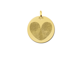 Kerst Sieraden | Ronde Hanger met Twee Vingerafdrukken van Goud