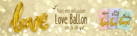 Kaart met Love Ballon - Trouwdag