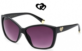 Romance Cat-Eye Zonnebril met Zwart Frame