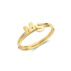 Gouden Letter Ring van Names4ever