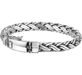 Vossestaart / Palmier 8 mm Zilveren Armband | Lengte 18 cm