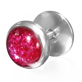 Roze Glitters Fake Piercing