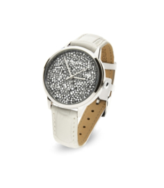 Spark Horloge met Witte Glaskristallen