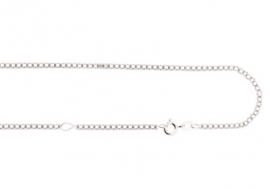 Names4ever Zilveren Venetiaans Ketting | Lengte: 45-50cm