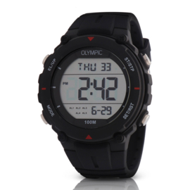 Olympic OL45HKR024 Digital Kids Zwa/Rood 46mm