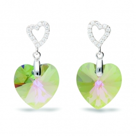 Tender Heart Groene Glaskristallen Oorbellen van Spark Jewelry