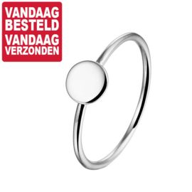 Ring van Zilver met Rond Kopstuk | Initial Ring 16mm