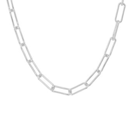 Luxueuze Paperclip Collier 5,0 mm 45 cm